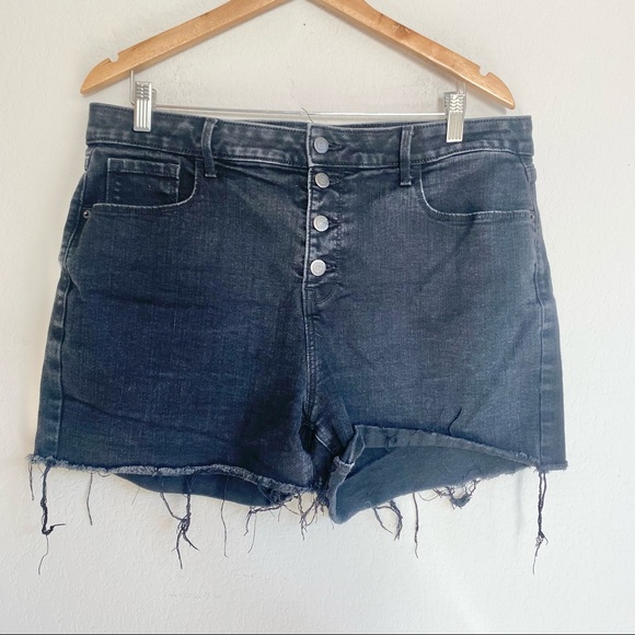 Old Navy Button Fly Raw Hem Cutoff Jean Shorts